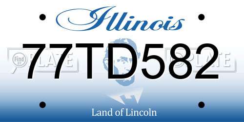 77TD582 Illinois License Plate