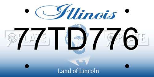 77TD776 Illinois License Plate