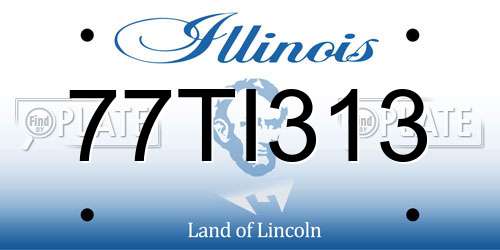 77TI313 Illinois License Plate