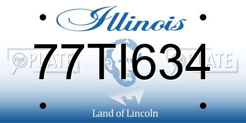 77TI634 Illinois License Plate