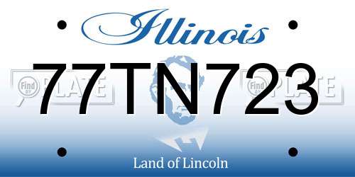 77TN723 Illinois License Plate