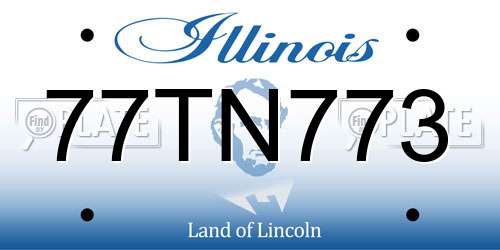77TN773 Illinois License Plate