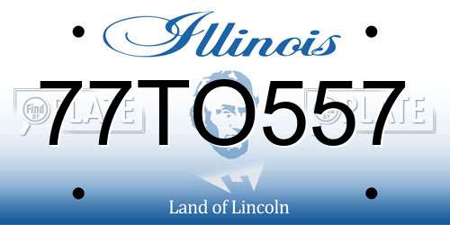 77TO557 Illinois License Plate