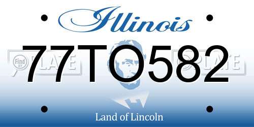 77TO582 Illinois License Plate