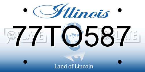 77TO587 Illinois License Plate