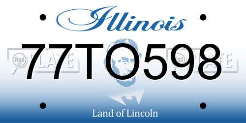 77TO598 Illinois License Plate