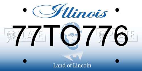 77TO776 Illinois License Plate