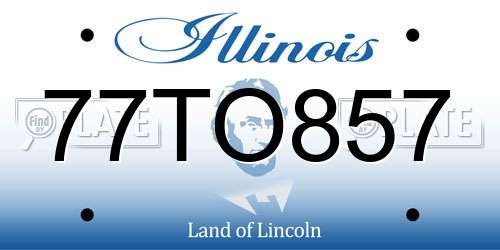 77TO857 Illinois License Plate