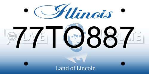 77TO887 Illinois License Plate