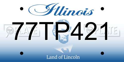 77TP421 Illinois License Plate