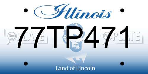 77TP471 Illinois License Plate