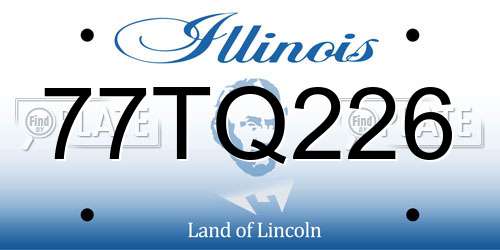 77TQ226 Illinois License Plate