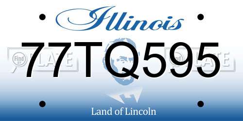 77TQ595 Illinois License Plate
