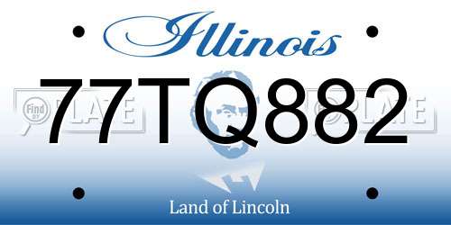 77TQ882 Illinois License Plate
