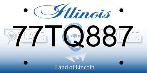 77TQ887 Illinois License Plate