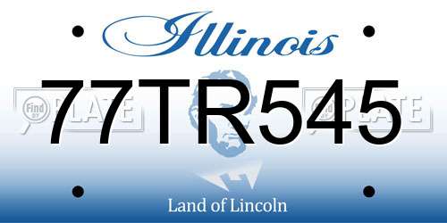 77TR545 Illinois License Plate