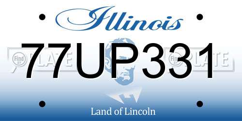 77UP331 Illinois License Plate