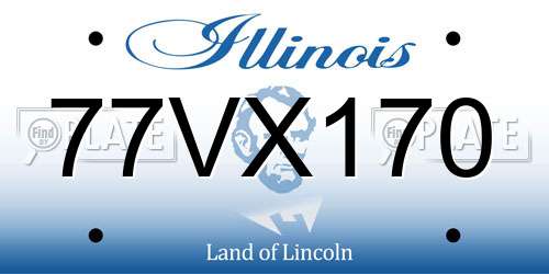 77VX170 Illinois License Plate