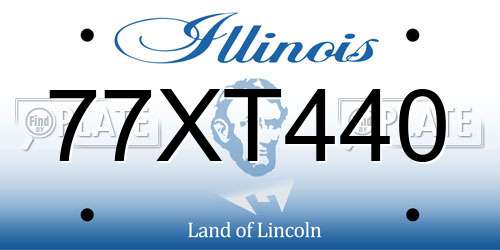 77XT440 Illinois License Plate