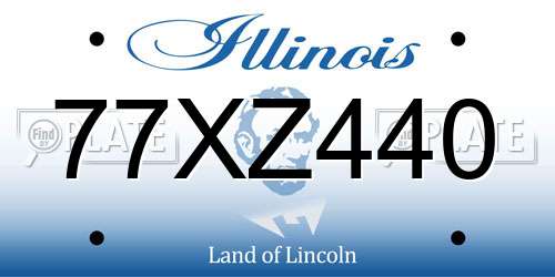 77XZ440 Illinois License Plate