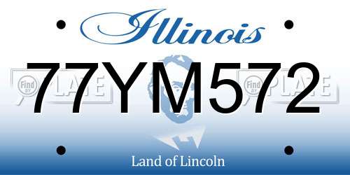 77YM572 Illinois License Plate