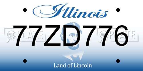 77ZD776 Illinois License Plate
