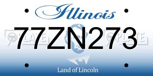 77ZN273 Illinois License Plate