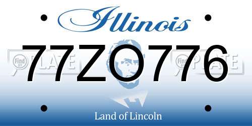 77ZO776 Illinois License Plate