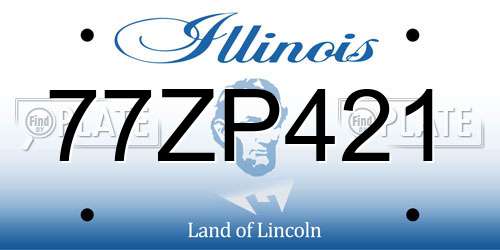 77ZP421 Illinois License Plate
