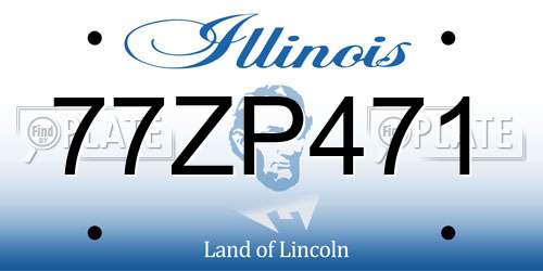 77ZP471 Illinois License Plate
