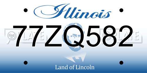 77ZQ582 Illinois License Plate