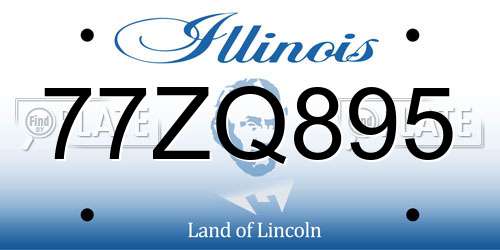 77ZQ895 Illinois License Plate