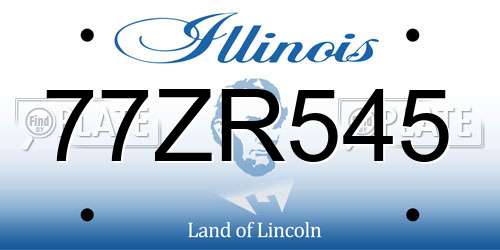 77ZR545 Illinois License Plate
