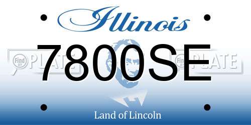 7800SE Illinois License Plate