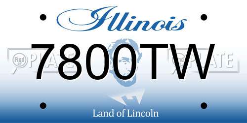 7800TW Illinois License Plate