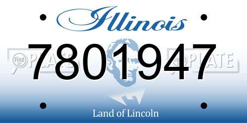 7801947 Illinois License Plate