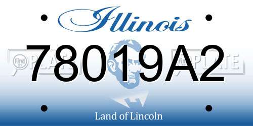 78019A2 Illinois License Plate