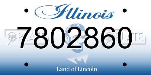 7802860 Illinois License Plate