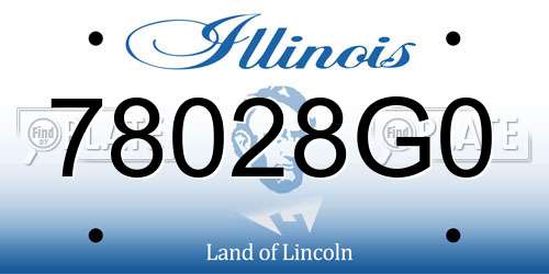 78028G0 Illinois License Plate