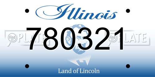 780321 Illinois License Plate