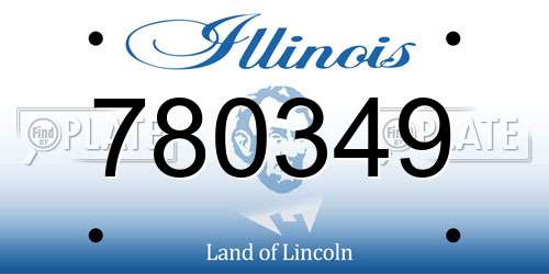 780349 Illinois License Plate