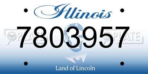 7803957 Illinois License Plate