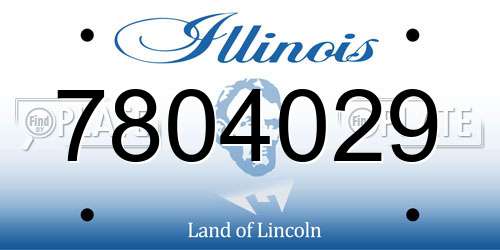 7804029 Illinois License Plate