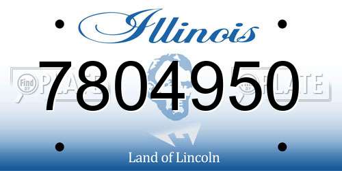 7804950 Illinois License Plate