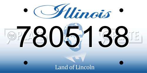 7805138 Illinois License Plate