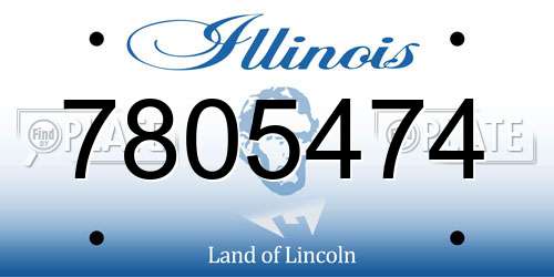 7805474 Illinois License Plate