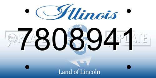 7808941 Illinois License Plate