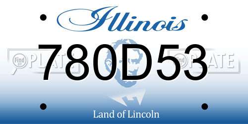780D53 Illinois License Plate
