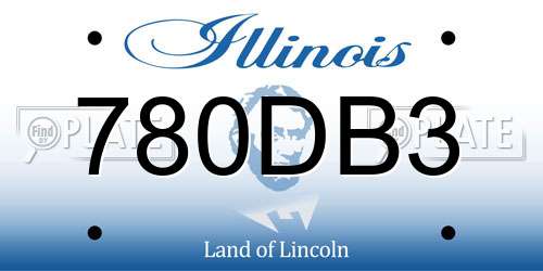 780DB3 Illinois License Plate