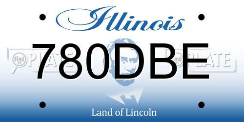 780DBE Illinois License Plate